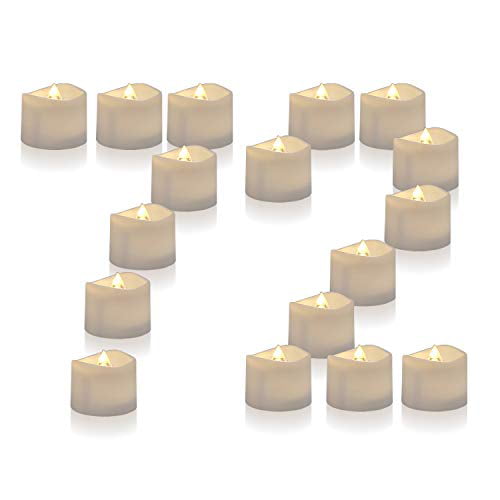 Homemory 72 Pack Flameless Flickering LED Tealight Candles Battery Operated Votive Tealight Electric Tea Lights Warm White